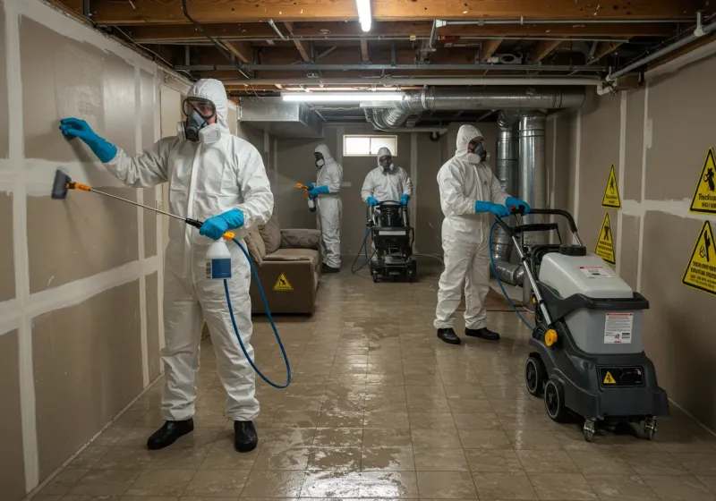 Basement Moisture Removal and Structural Drying process in Tuscaloosa, AL